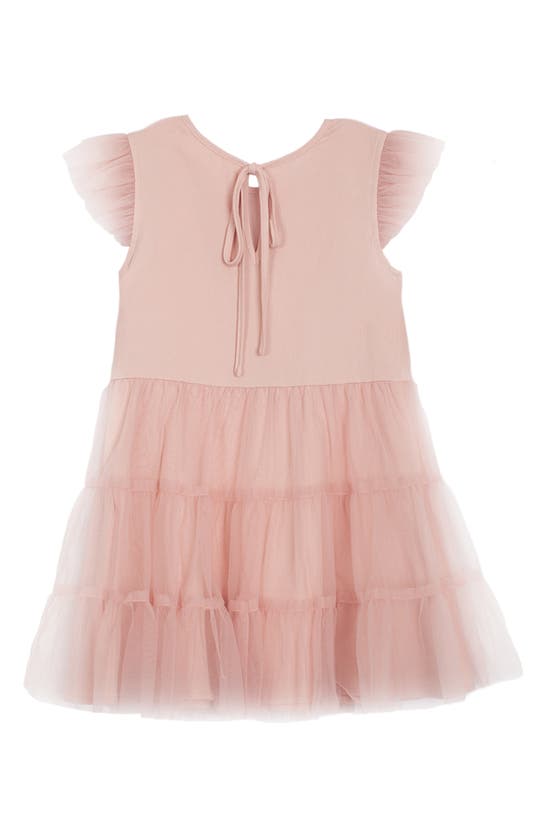 Shop Mabel + Honey Kids' Tiered Tulle Dress In Pink