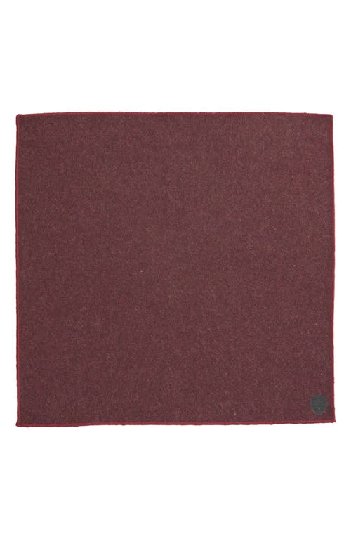 Clifton Wilson Burgundy Cashmere Pocket Square In Burgundy