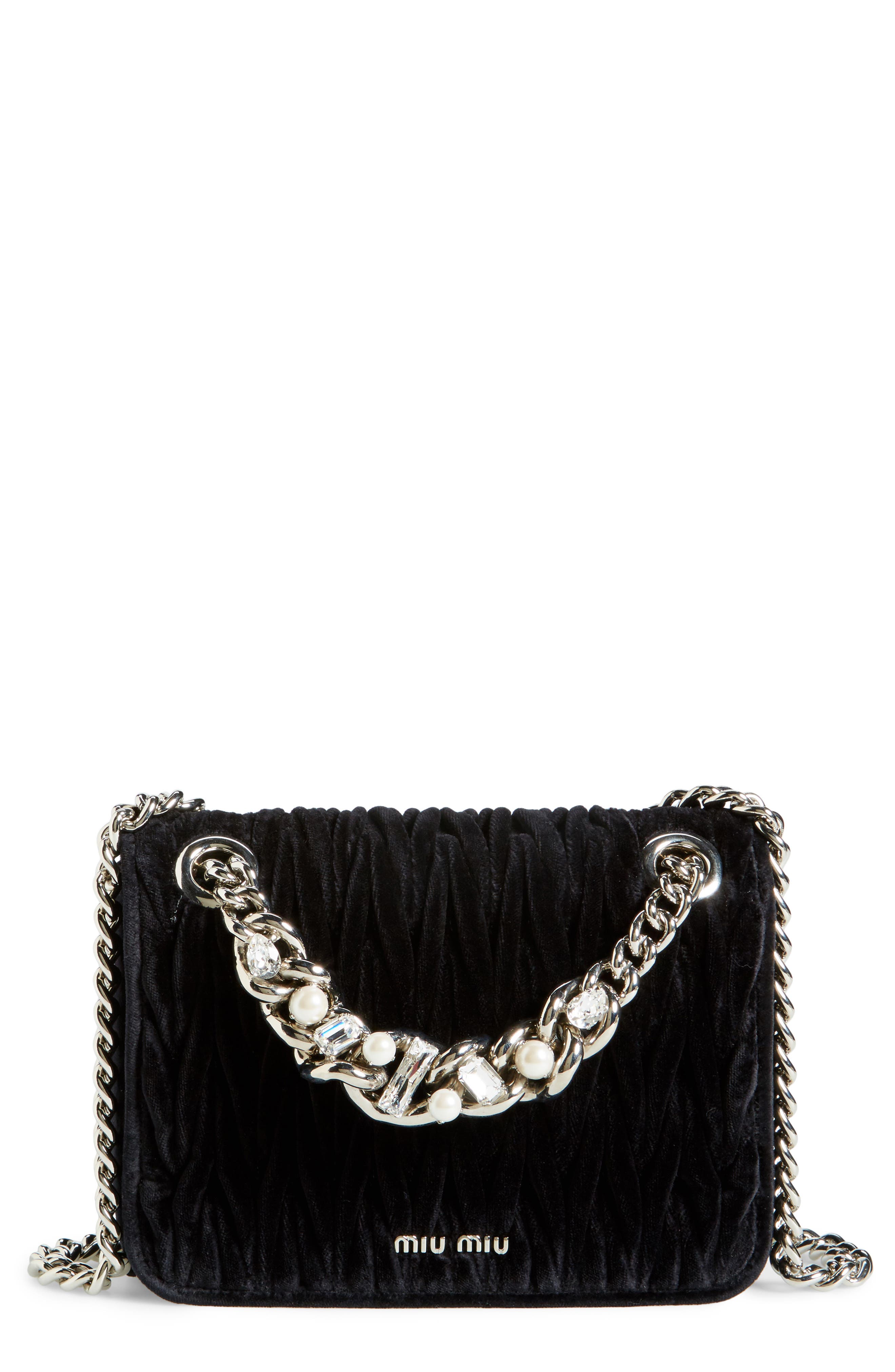 Miu Miu Small Club Velvet Matelassé Shoulder Bag Nordstrom