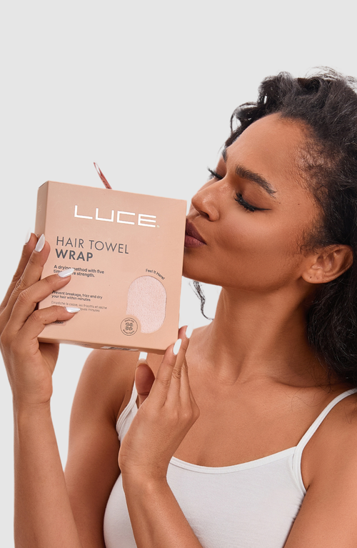 Luce Beauty Adjustable Hair Towel Wrap In Pink
