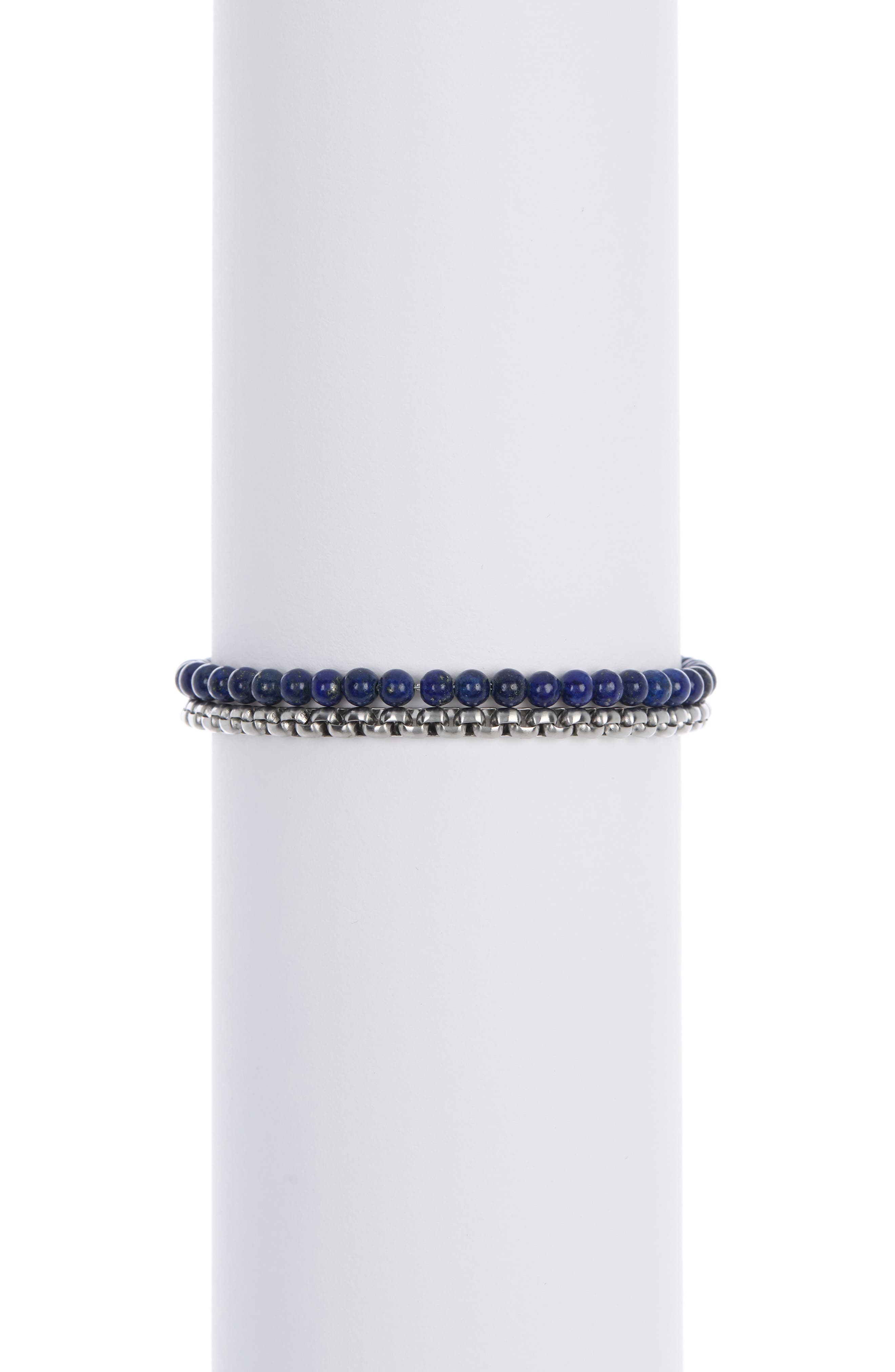 WILLIAM RAST Lapis Azul Beaded Layered 