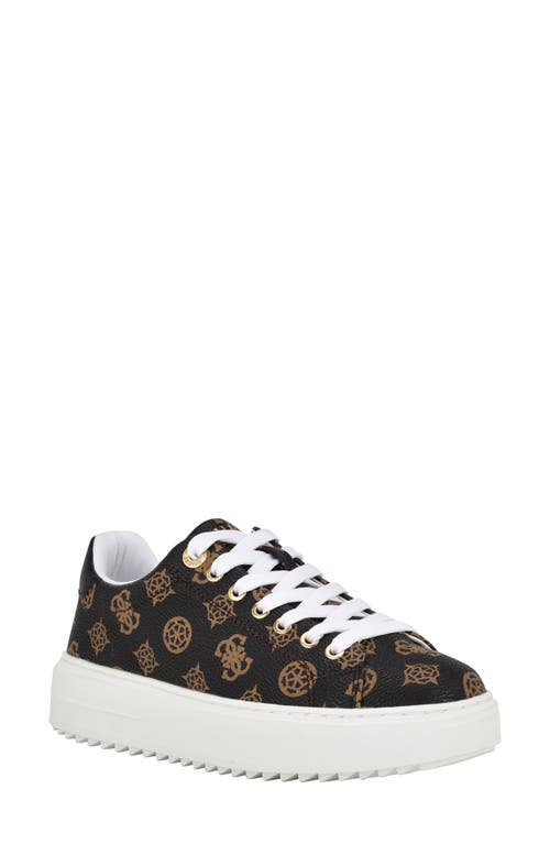 Shop Guess Denesa Platform Sneaker In Brown