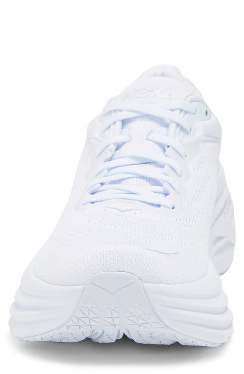 Shop Hoka Bondi 8 Running Shoe In White/white