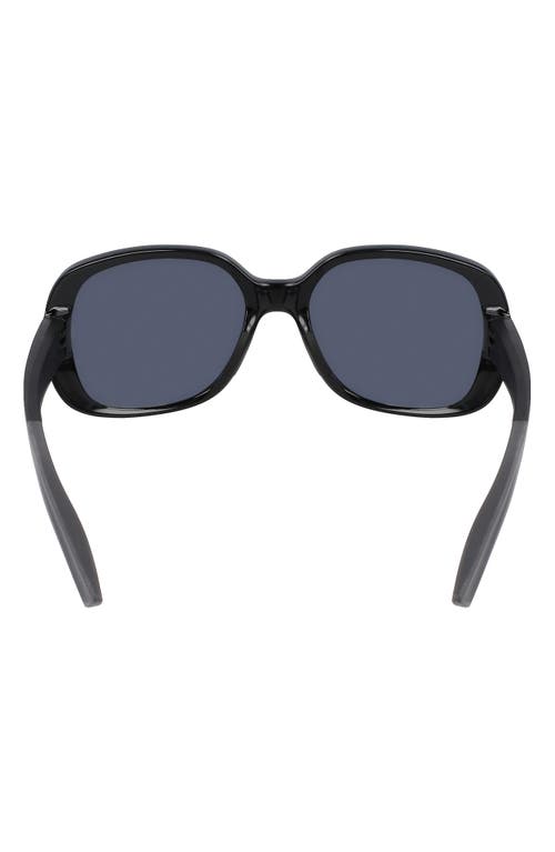 Shop Nike Audacious 135mm Square Sunglasses In Black/dark Grey