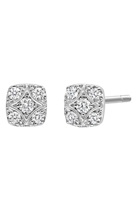 Bony Levy Mika Diamond Square Studs Earrings In 18k White Gold