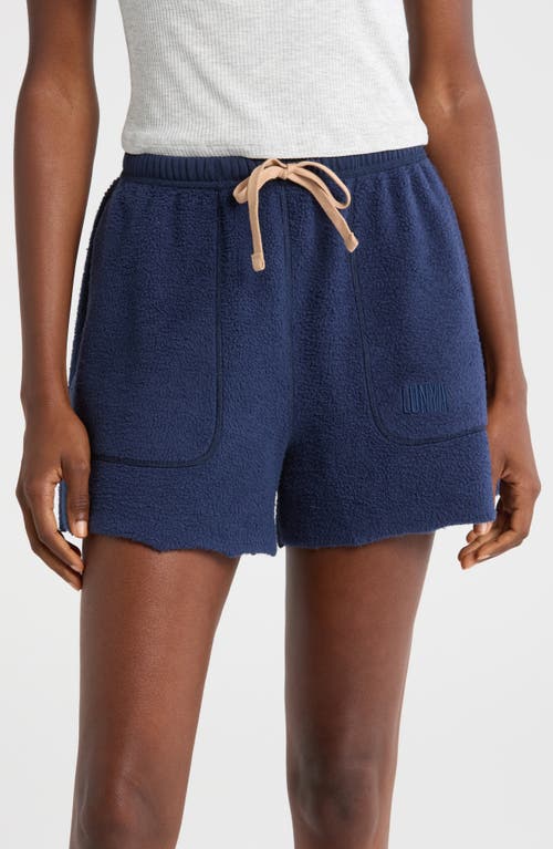 Shop Lunya Silksweats™ Reversible Lounge Shorts In Deep Blue