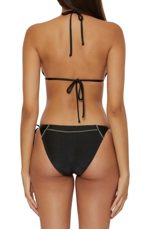 Becca Color Sheen Side Tie Bikini Bottoms In Black