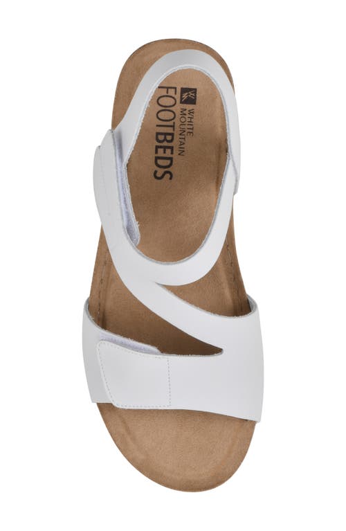 Shop White Mountain Footwear Fern Platform Sandal In White/leather