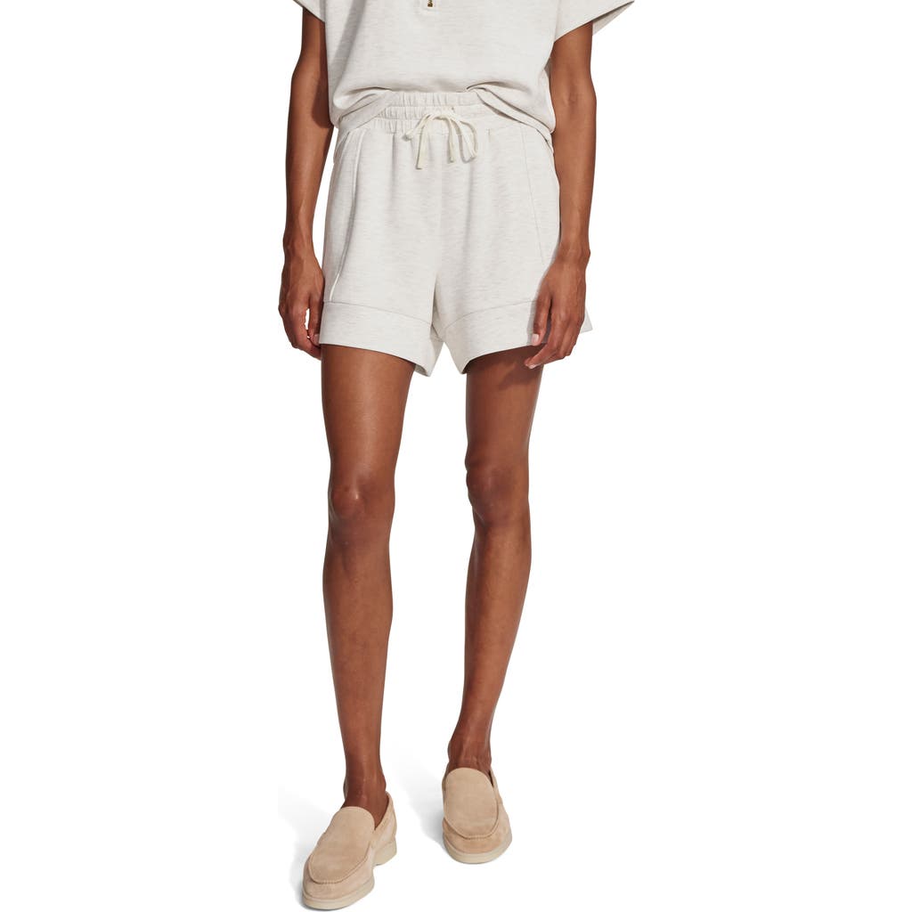 Varley Atrium Drawstring Shorts In Ivory Marl