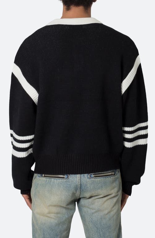 Shop Mnml Polo Sweater In Black/white