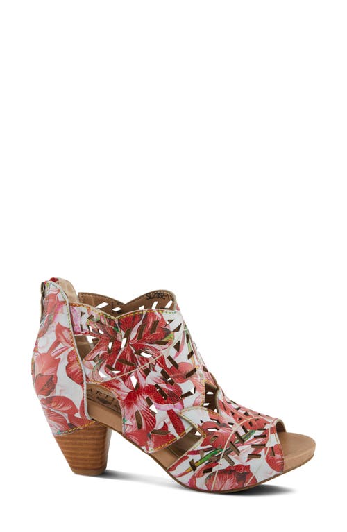 L'artiste By Spring Step Icon Fleur Sandal In Red Multi