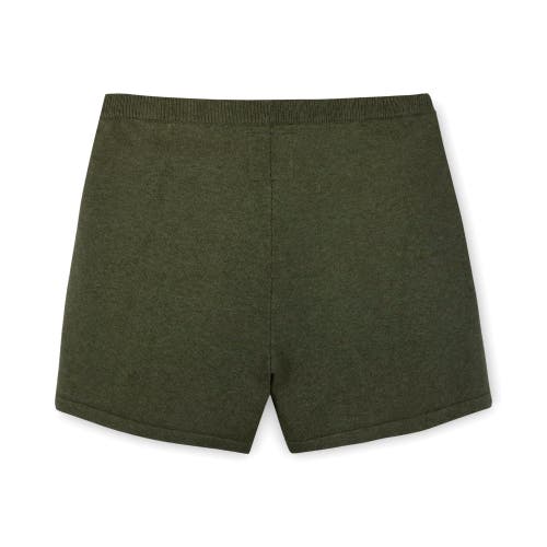 Hope & Henry Womens' Sweater Short In Olive Heather