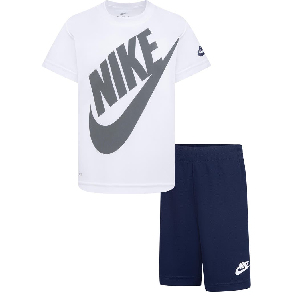Nike Kids' Futura Graphic Tee & Shorts Set In Midnight