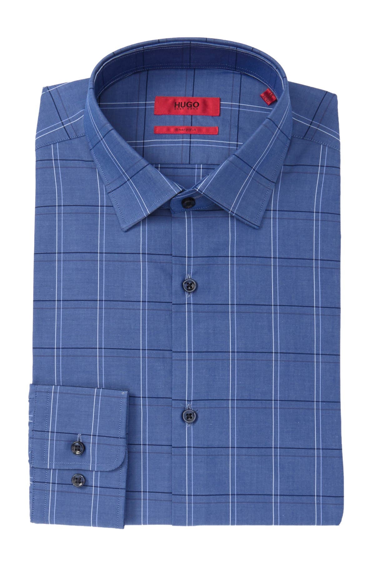 BOSS | Glen Check Sharp Fit Dress Shirt 