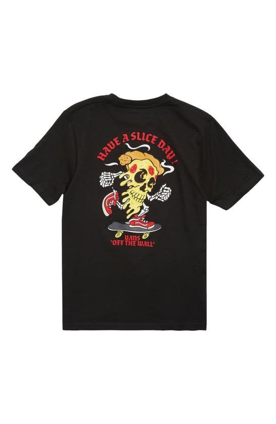 Shop Vans Kids' Pizza Skull Graphic T-shirt In Black