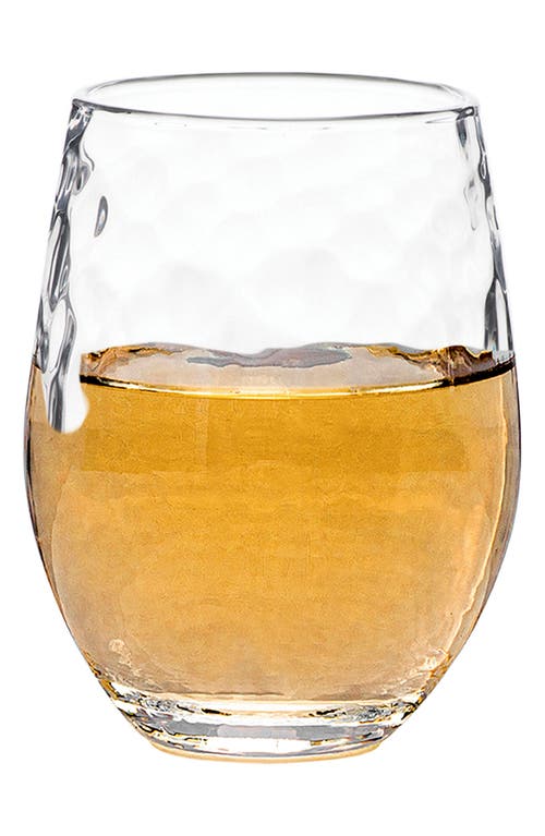 Juliska Puro Stemless White Wine Glass In Clear