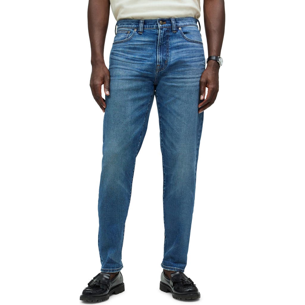 Madewell Relaxed Taper Stretch Selvedge Jeans In Barrington Wash