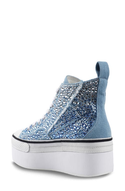 Zigi Carmensa Embellished Platform High Top Sneaker In Blue