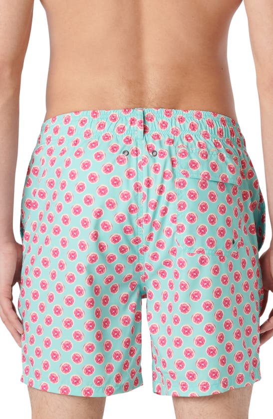 Shop Bugatchi Cosmo Swim Trunks In Seafoam