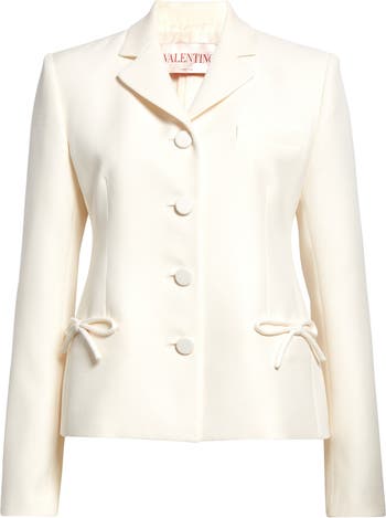 Valentino Bow Detail Crepe Couture Jacket | Nordstrom