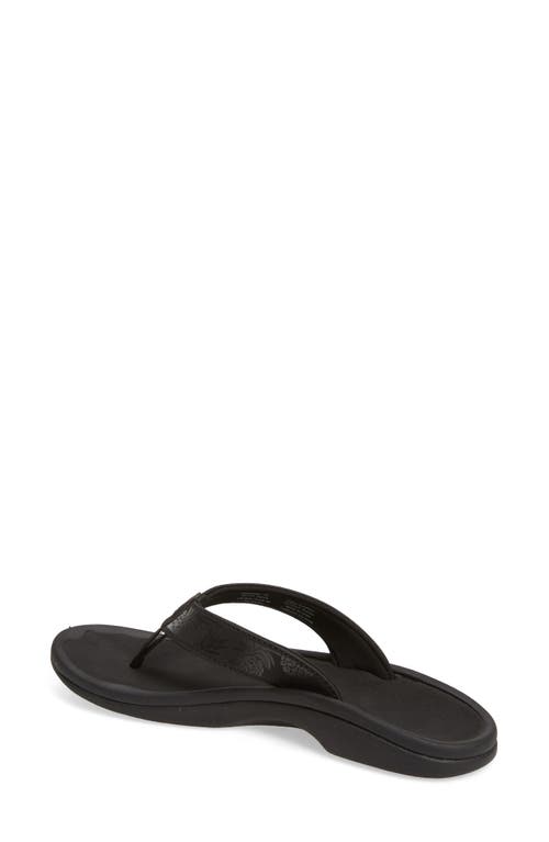 Shop Olukai Ohana Flip Flop In Black/hua