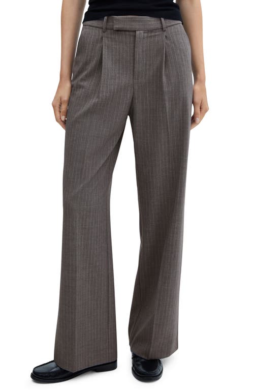 MANGO Pinstripe Suit Pants in Grey at Nordstrom, Size 4