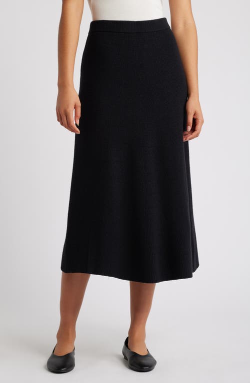 Masai Copenhagen Skylar Cotton Blend Knit Midi Skirt In Black