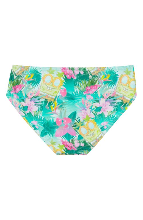 Shop Andy & Evan Kids' Pineapple Palm Rib Two-piece Rashguard Swimsuit In Green