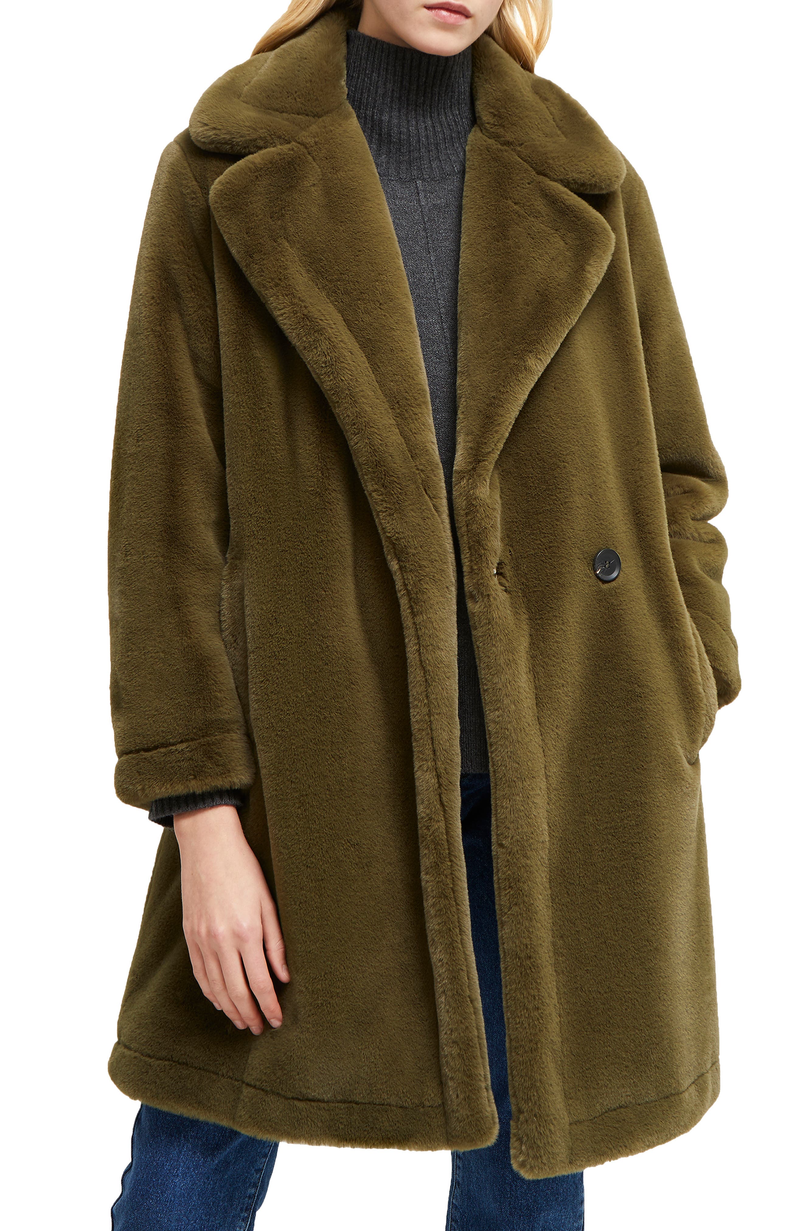 French Connection Coats Buona Faux Fur Coat