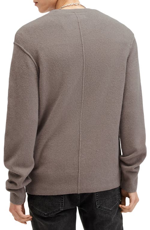 Shop Allsaints Patern Crewneck Sweater In Coyote Brown