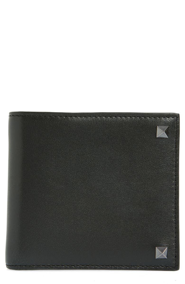 Valentino Garavani Rockstud Leather Bifold Wallet | Nordstrom