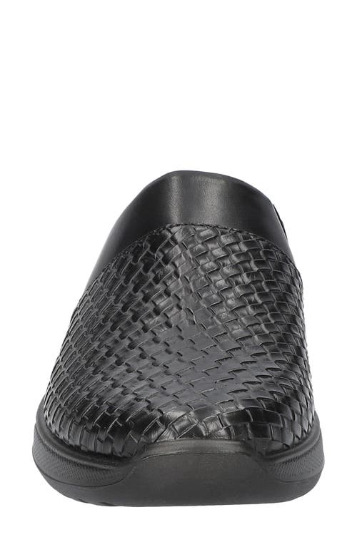 Easy Street Women's Janalee Comfort Mules Flats In Black Woven Embossed