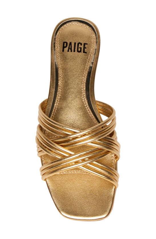 Shop Paige Dina Slide Sandal In Gold