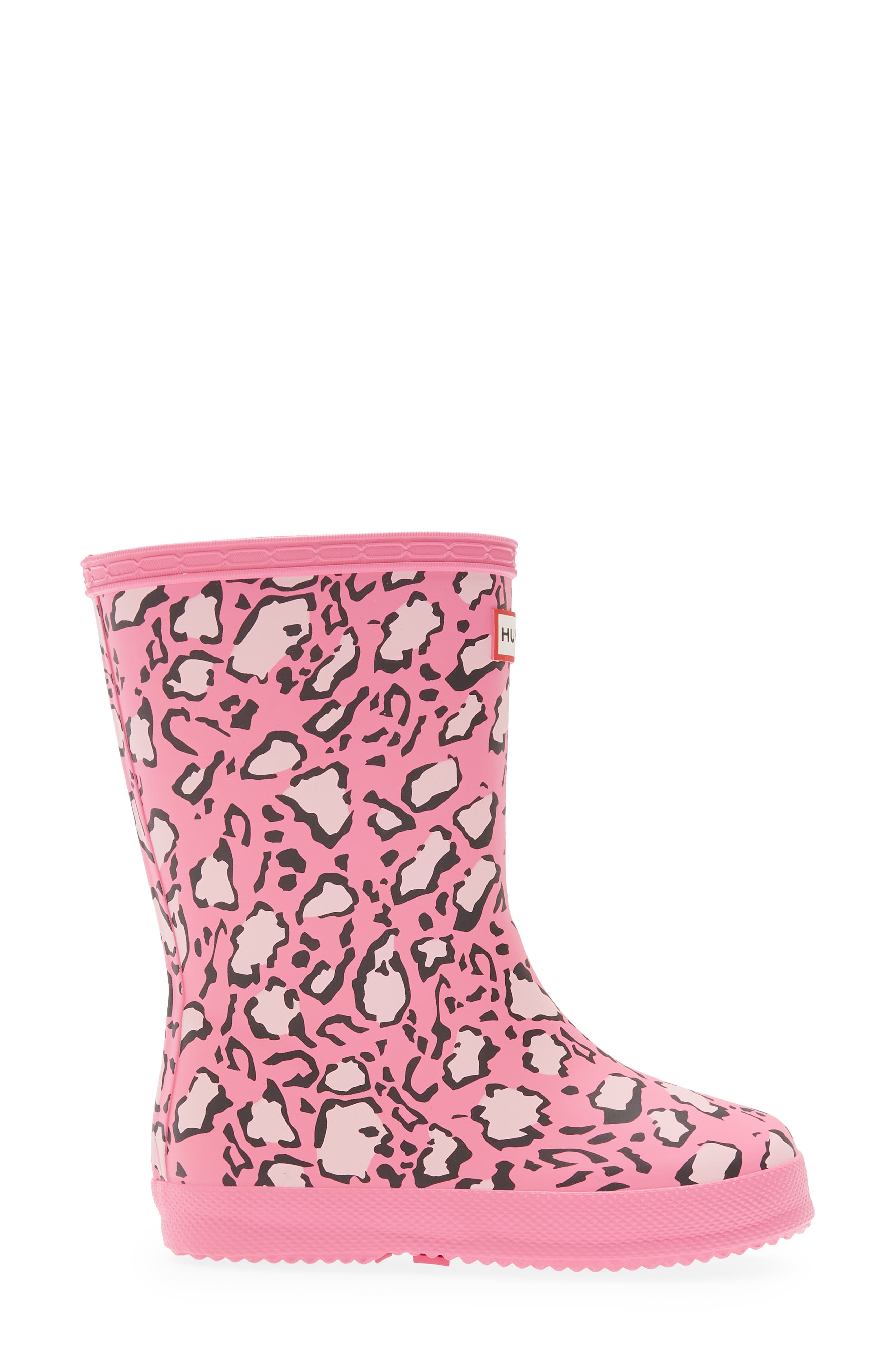 pink leopard hunter boots