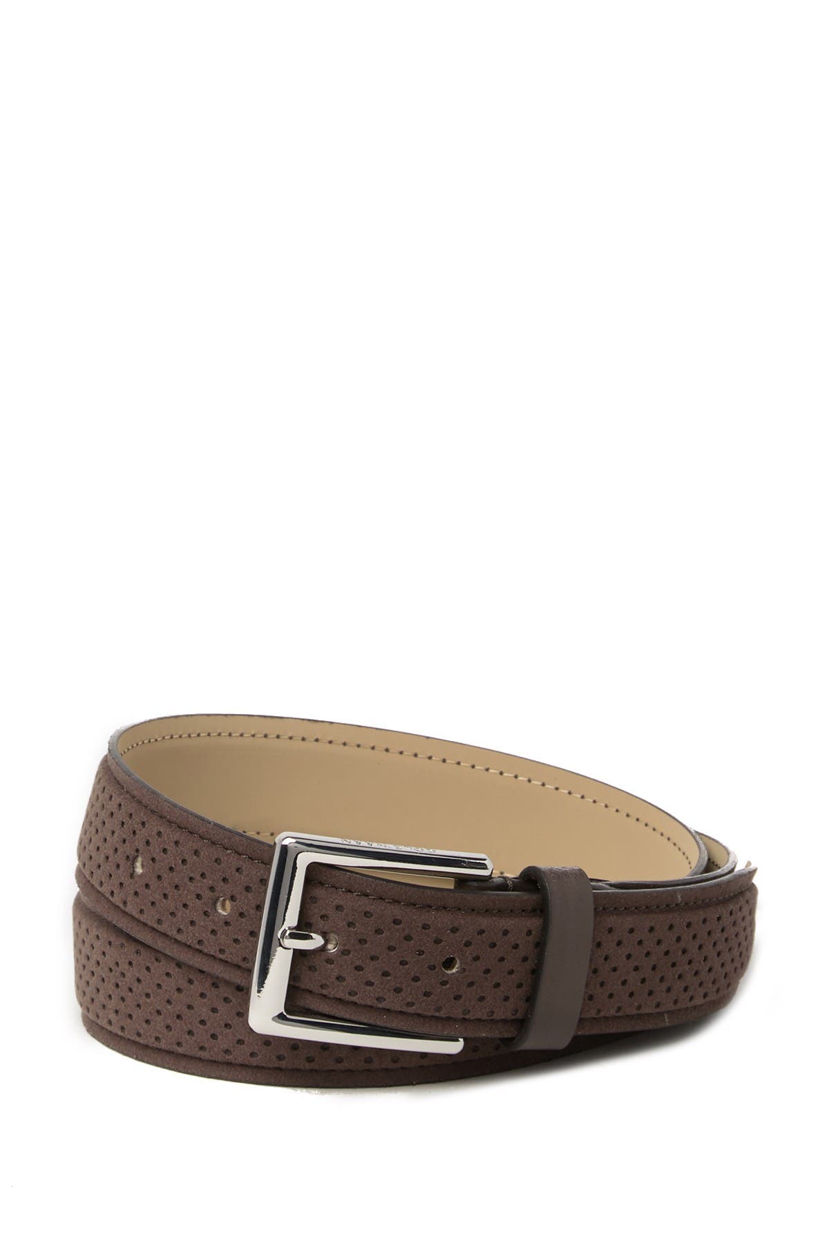 cole haan perforated belt