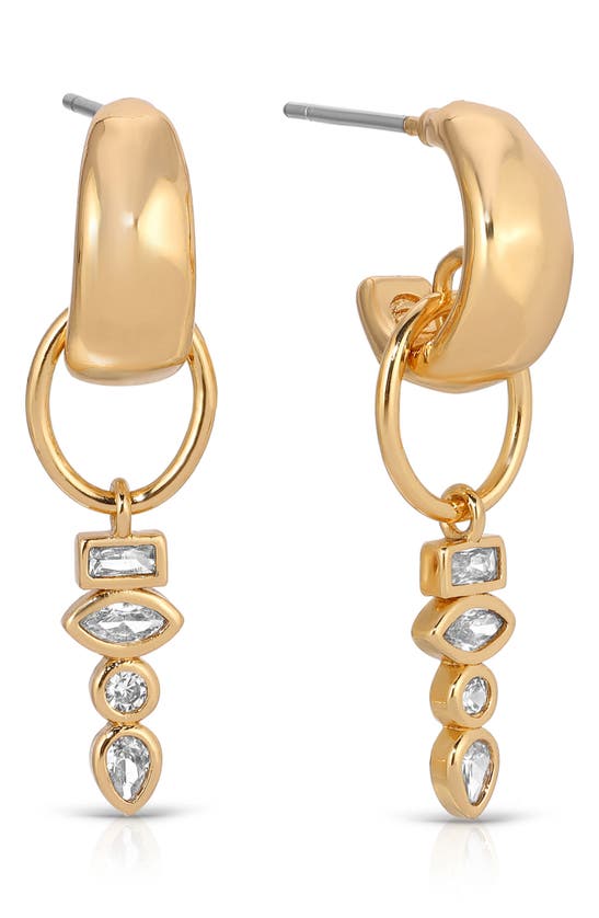 Shop Ettika Ear Party Set Of 3 Assorted Hoop, Stud & Drop Earrings In Gold