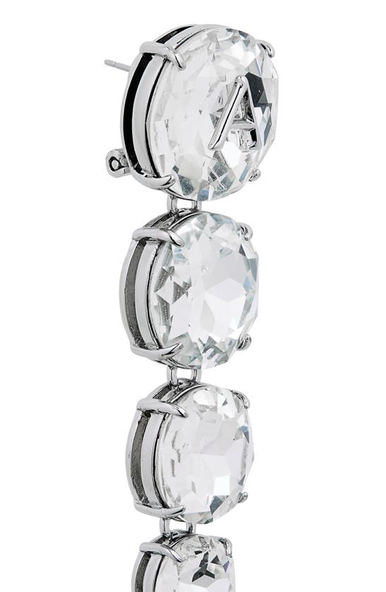 Shop Area Crystal Drop Earrings In Crystal/ Shiny Silver