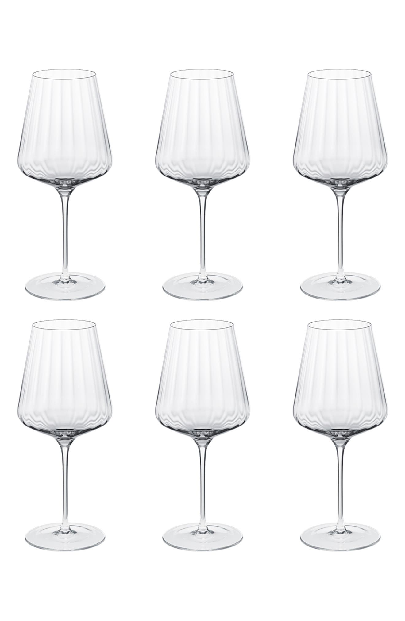 Jensen Set of 6 Bern Crystal Red Wine Glasses Nordstrom