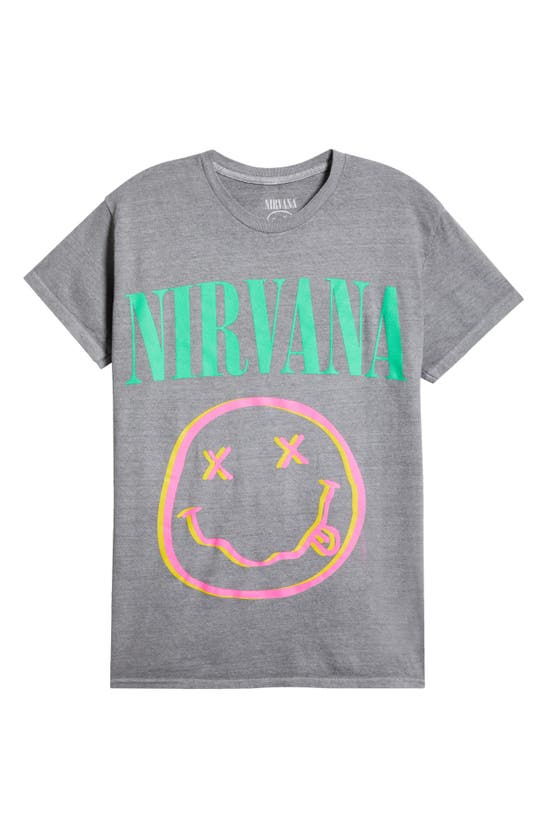 Shop Merch Traffic Nirvana Graphic T-shirt In Charcoal Grey