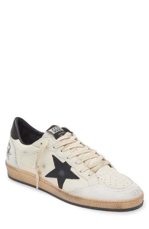 Golden Goose - Men's Ball Star in White Nappa with Black Star, Man, Size: 47