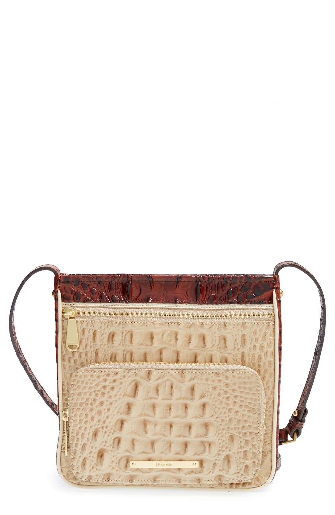 brahmin crocodile leather bag