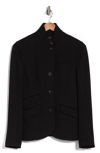 Rag & Bone Slade Wool Stand-collar Blazer In Black