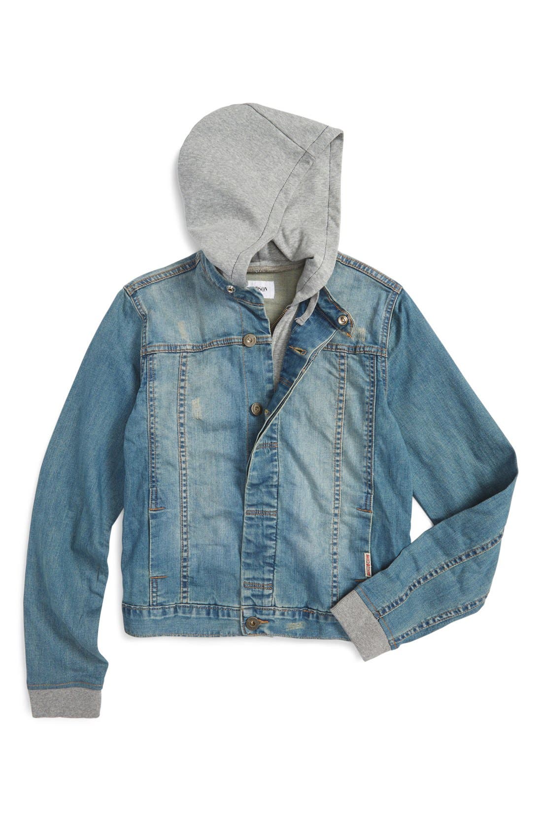 denim jacket w hoodie