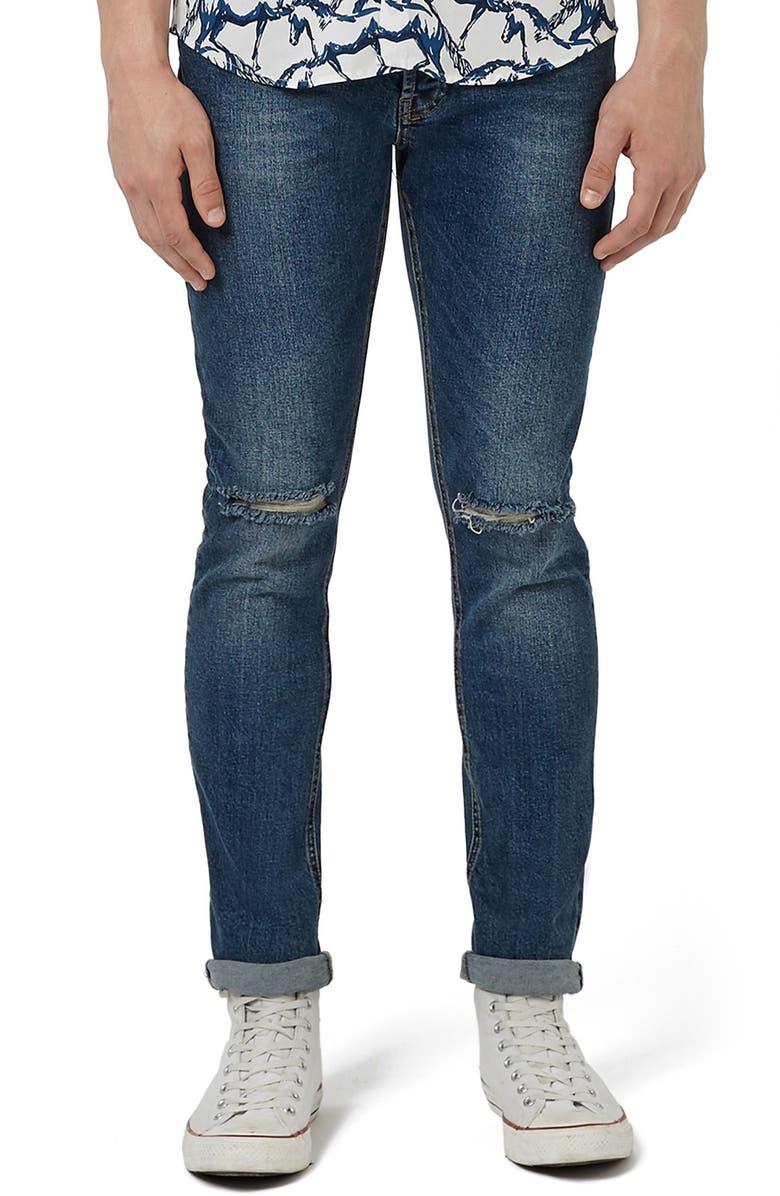 Topman Ripped Stretch Slim Fit Jeans | Nordstrom