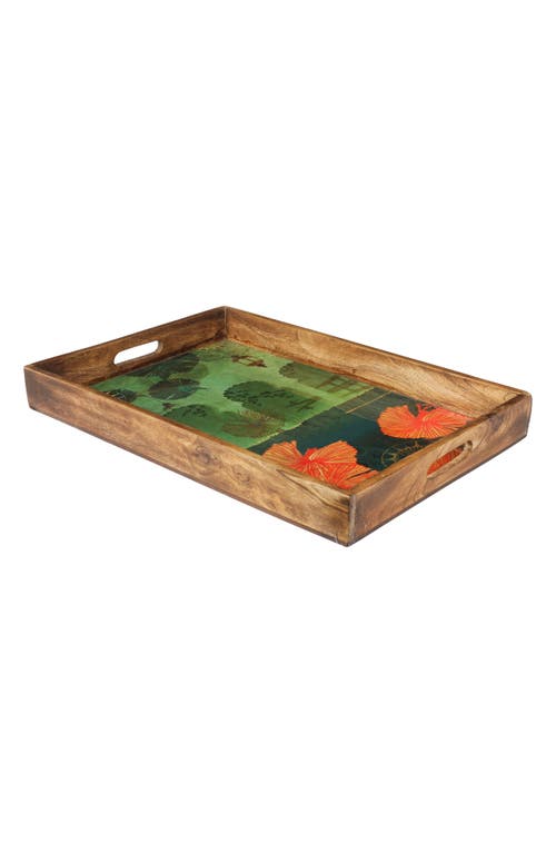 Tiramisu Sunshine Springs 3-piece Decorative Trays In Green Multi