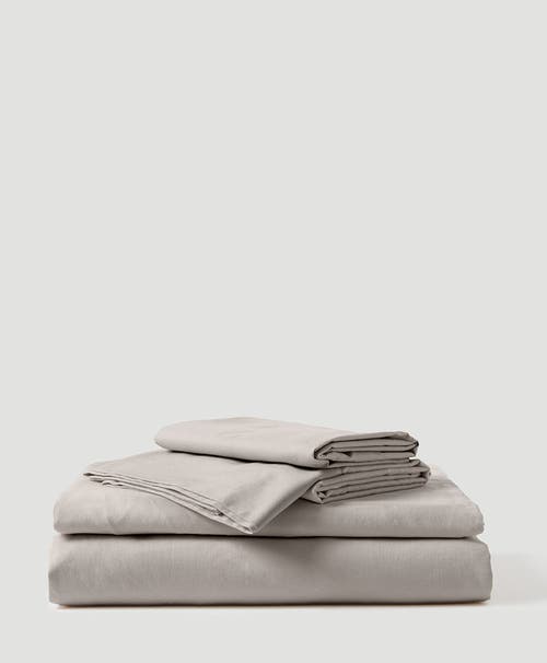 Pact Organic Room Service Sateen Sheet Set In Dove Grey