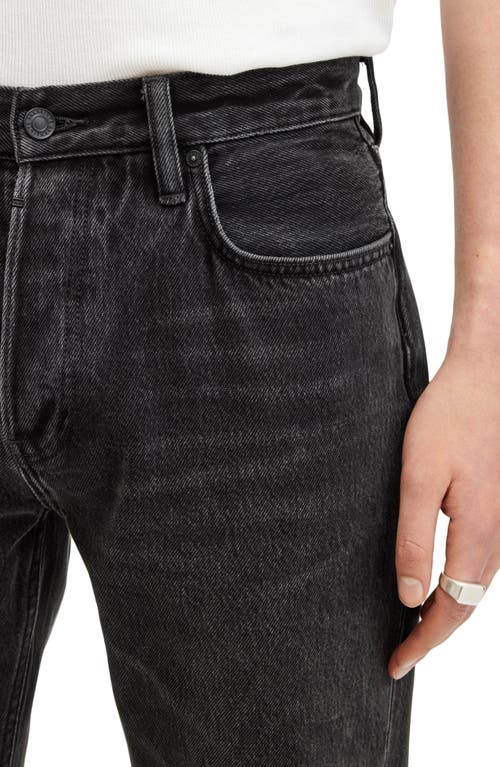 Allsaints Lenny Loose Fit Wide Leg Denim Jeans In Black