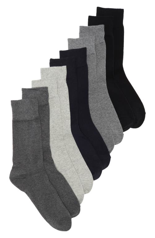 Shop Slate & Stone Pack Of 5 Crew Socks In Black/grey Multi