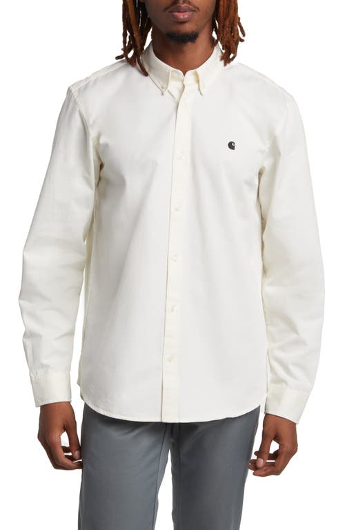 Carhartt Work In Progress Madison Twill Sport Shirt In Wax/black