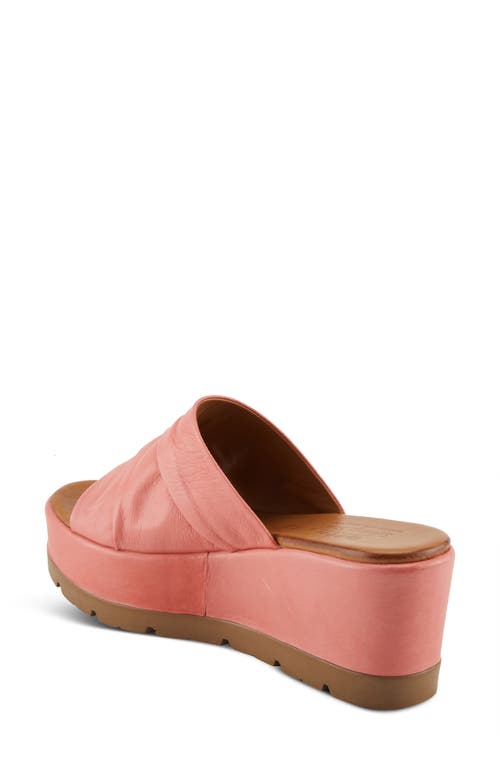 Shop Spring Step Allerton Platform Wedge Slide Sandal In Salmon